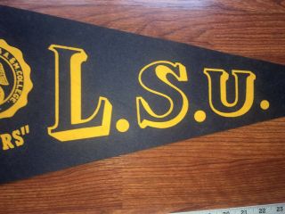 Vintage LSU TIGERS A&M COLLEGE Football PENNANT Flag LOUISIANA STATE UNIVERSITY 5