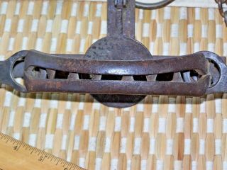 VINTAGE ONEIDA NEWHOUSE No.  14 DOUBLE LONG SPRING TRAP WITH OFF - SET JAWS/TEETH 5
