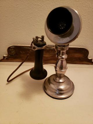 Acme Chicago Potbelly Antique Candlestick Telephone