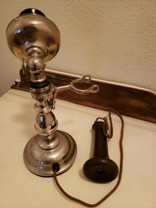 Acme Chicago Potbelly Antique Candlestick Telephone 4