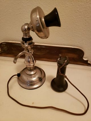 Acme Chicago Potbelly Antique Candlestick Telephone 5
