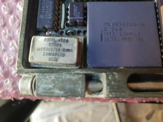 Vintage CPU Intel MG80387SX - 16/B MG80386SX - 16/B MG82370 - 16/B on the board 4