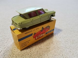 VINTAGE 50 ' s DINKY TOYS FRANCE 557 CITROEN AMI 6 GREEN - ENGINE - MINTY - BOX 5