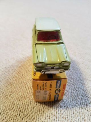 VINTAGE 50 ' s DINKY TOYS FRANCE 557 CITROEN AMI 6 GREEN - ENGINE - MINTY - BOX 8