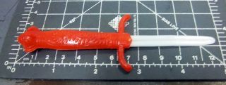 Vintage 1960s Kids Toy Small Plastic Knife With Spring Loaded Retractable Blade