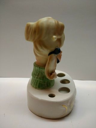 Vintage ENESCO Lady Head Vase Lipstick Holder 5.  75 