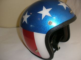 Vintage Easy Rider Stars & Stripes Captain America Flag Gp - 2 Motorcycle Helmet