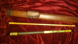 Vintage McDermott E series (Black Lab) pool cue w/Joe Porper ' s case 2