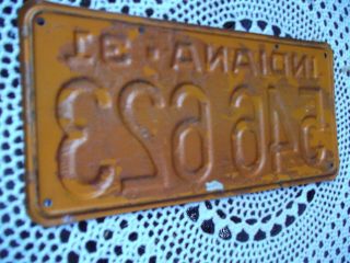 NOS Model A FORD,  CHEVY,  Cadillac,  Hudson Vintage Indiana 1931 License Plate 2