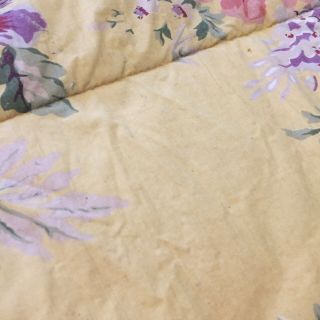 Vintage Ralph Lauren Sophie Brooke King Size Reversible Comforter FLAW Yellow 3