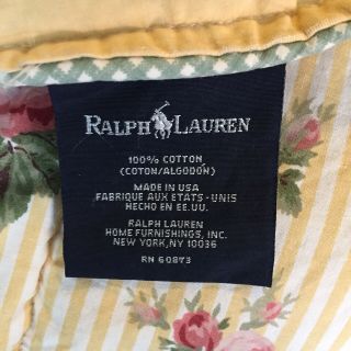 Vintage Ralph Lauren Sophie Brooke King Size Reversible Comforter FLAW Yellow 4