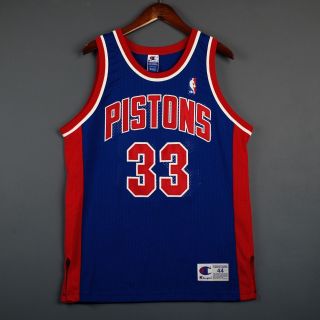 100 Authentic Grant Hill Vintage Champion Pistons Nba Jersey Size 44 M L Mens