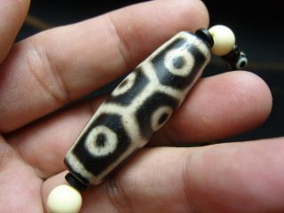 Fine Chinese Tibetan Buddhist eye AGATE Necklace - See Video 1 4