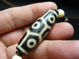 Fine Chinese Tibetan Buddhist eye AGATE Necklace - See Video 1 5