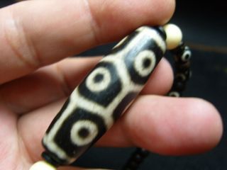 Fine Chinese Tibetan Buddhist eye AGATE Necklace - See Video 1 6