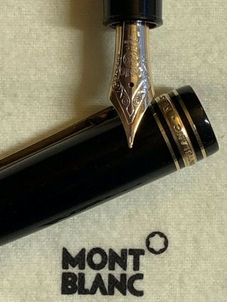 VINTAGE 1970s MONTBLANC 149 FOUNTAIN PEN FLEXIBLE 14C GOLD NIB EBONITE FEED 3