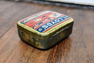 Scarce Small Vintage 1oz Tobacco Tin Lloyds London Topsail Brand c1915 4