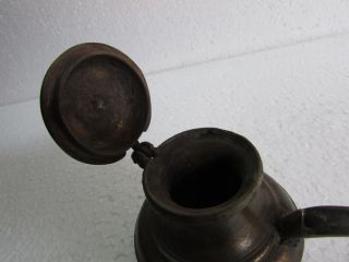 Vintage Old Hand Crafted Unique Shape Solid Brass Holy Water Pot Collectible 2