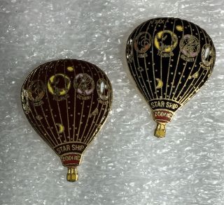 “starship Zodiac” Vintage Hot Air Balloon Pins