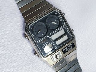 Vintage Citizen Robot Ana - Digi Temp 8988 Japan Analog Digital Watch Parts Repair