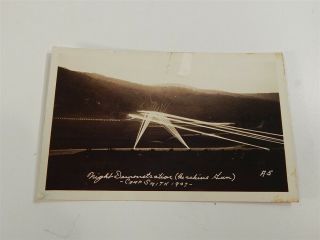 5 MILITARY PRE WWII POST CARDS NIGHT TIME MACHINE GUN DEMO 1937 CAMP SMITH,  NY 3