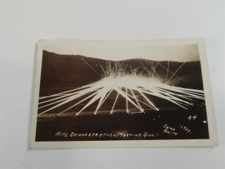5 MILITARY PRE WWII POST CARDS NIGHT TIME MACHINE GUN DEMO 1937 CAMP SMITH,  NY 6