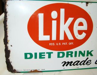 Vintage Like diet Soda by Seven up 7up 1965 Tin Embossed sign 3