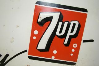 Vintage Like diet Soda by Seven up 7up 1965 Tin Embossed sign 5