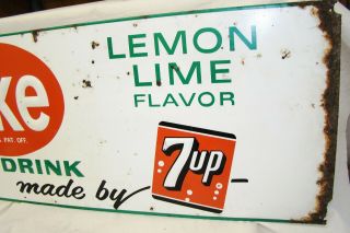 Vintage Like diet Soda by Seven up 7up 1965 Tin Embossed sign 6
