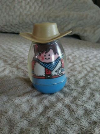 Weebles West Ranch Western Boy Figure With Cowboy Hat Hasbro 1974 598