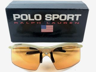 Rare Vintage Ralph Lauren Polo Sport Sunglasses Cycling Running Removable Lens