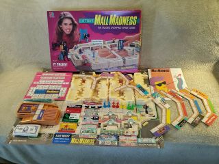 Vintage 1989 Electronic Mall Madness Board Game Milton Bradley Complete