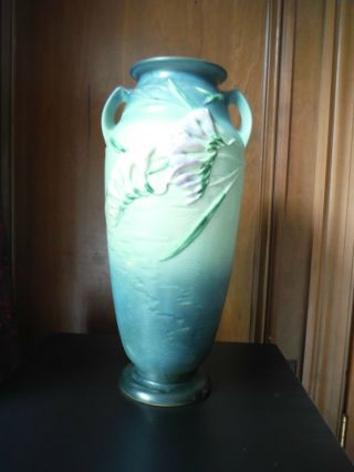 Large Vintage Roseville Pottery Freesia Floor Vase 129 - 18