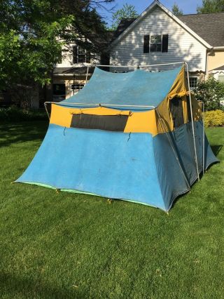 Vintage 1970’s Sears 10’ X 14’ Canvas Camping Tent - Cool