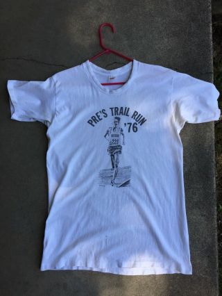Vintage Rare 1976 Nike Steve Pre Prefontaine T - Shirt Track Running Oregon Ducks