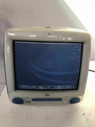 Vintage Apple iMac PowerPC M5521 Blue All in One Computer only no cables 2