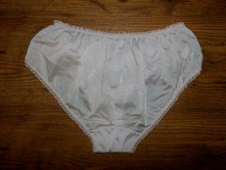 Vintage 1960s/70s Sheer Nylon Lacy Satin Ribbon Babydoll Bikini Panty Knickers M 3