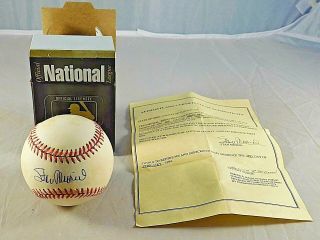 Vintage Stan Musial Signed Official Bill White N.  L.  Baseball Hof