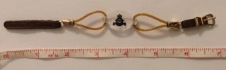 WWII WW2 era RCAF SWEETHEART Bracelet 925 Sterling Silver Leather and Bakalite 3