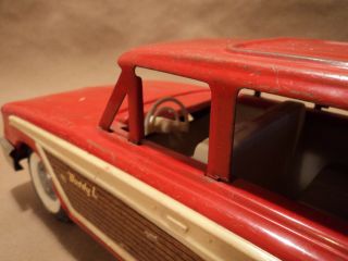 Vintage Buddy L Ford Country Squire Woody Station Wagon & Teepee Camper - Steel 8