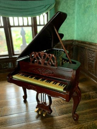 Miniature Dollhouse 1980 Early Fantastic Merchandise Colonial Style Grand Piano