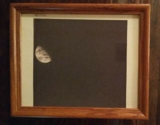 Vintage Nasa Red Serial As8 - 15 - 2560 Apollo 8 Earth View Glossy On A Kodak Paper