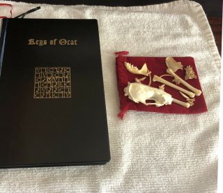 Keys Of Ocat Very Rare Deluxe Occult Grimoire Leather Witchcraft Demons W/bones