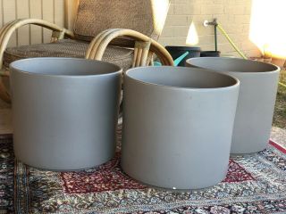 mid century modern Gainey Ceramic Planters 2