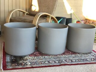 mid century modern Gainey Ceramic Planters 3