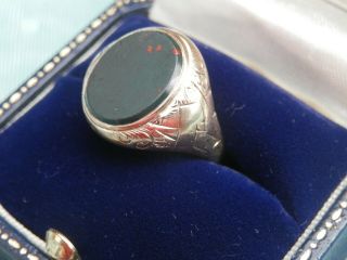 9ct Victorian Rose Gold And Blood Stone Men 
