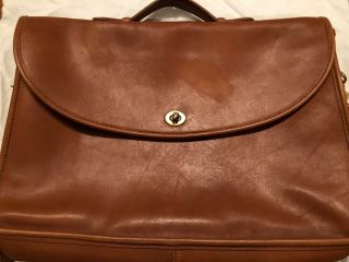 Vintage Coach Lexington Leather Saddle Bag In British Tan