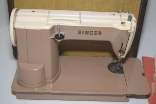 Vintage 1950 ' s Singer Model 301A Sewing Machine w/Case & Accessories 6