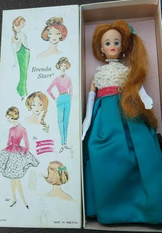 Vintage Madame Alexander Barbie Doll Brenda Starr With Tagged Dress And Box