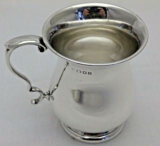 Antique 1919 Solid Sterling Silver Baluster 1/4 Pint Tankard London